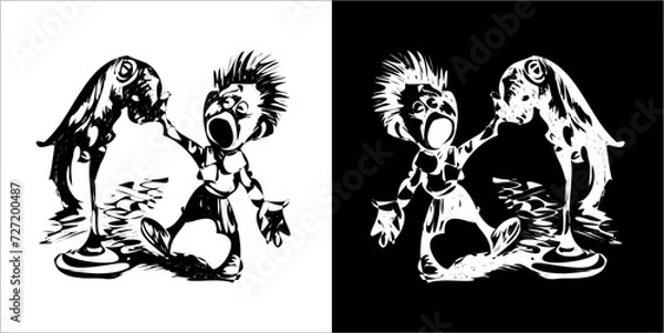 Fototapeta Illustration vector graphics of ChildDarling icon