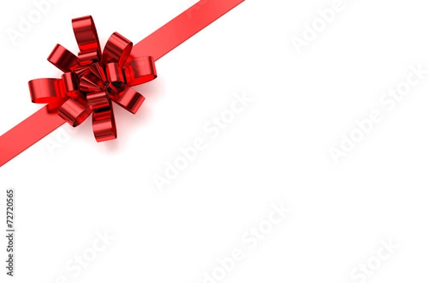 Obraz Red christmas bow