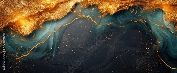 Fototapeta Close Up of Gold and Blue