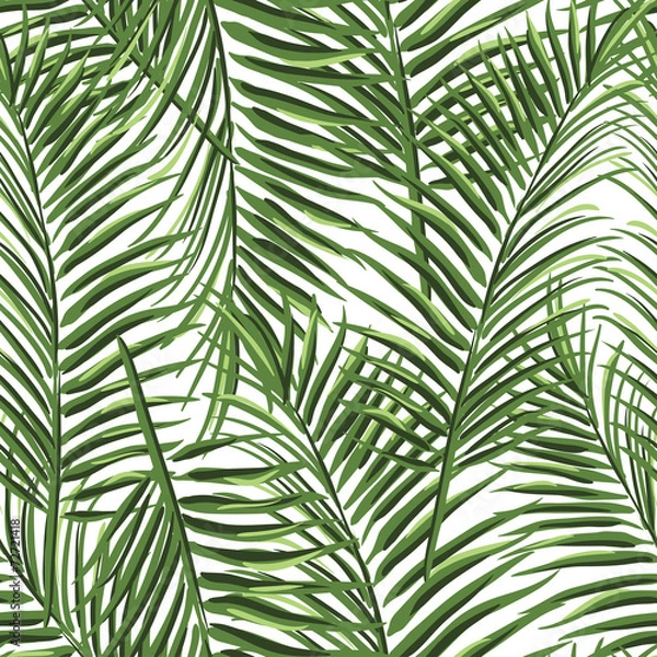Fototapeta tropical palm leaves pattern