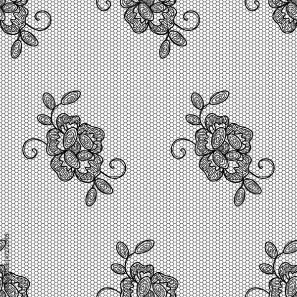 Fototapeta Lacy flower seamless pattern.