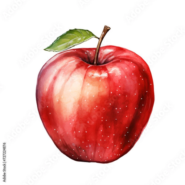 Fototapeta apple watercolor on a transparent background png isolated