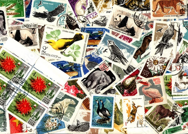 Obraz Nature. Soviet postage stamps