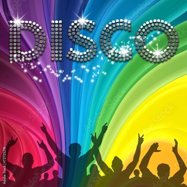 Obraz Disco poster rainbow