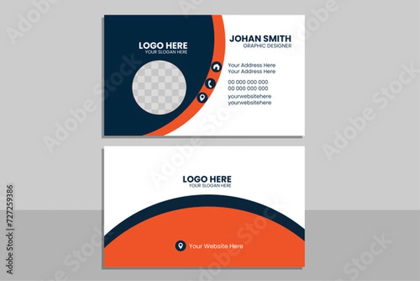 Fototapeta Modern and simple business card design.