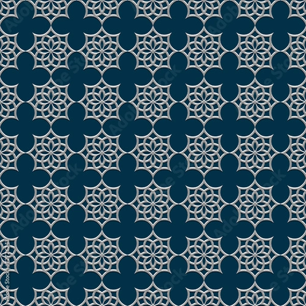 Fototapeta 3d seamless pattern in arabic style