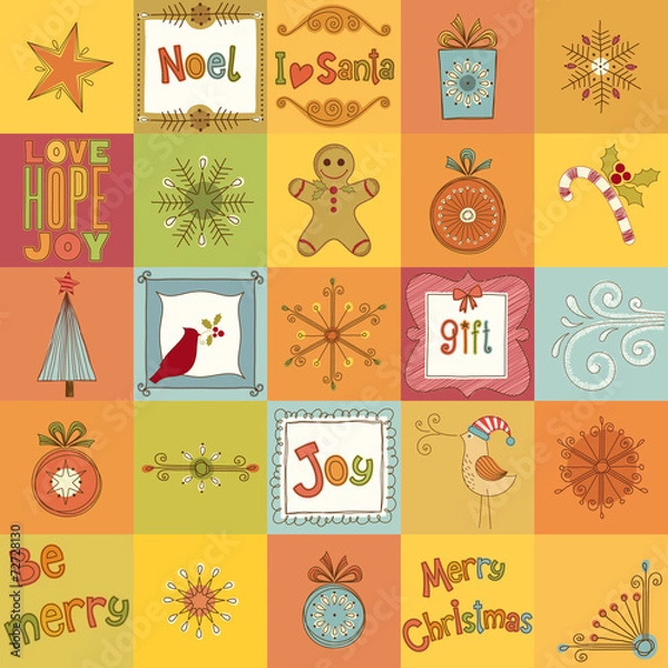 Fototapeta Christmas Elements Set