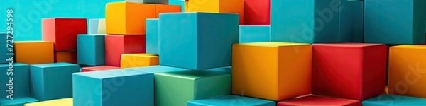 Obraz colourful building blocks