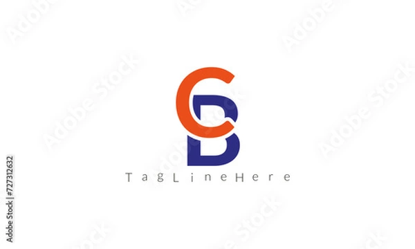 Obraz Creative Modern CB Latter Logo Template vector Abstract Monogram Symbol victor illustration.