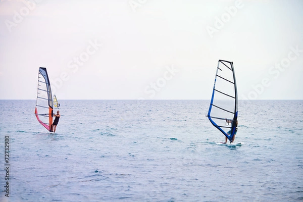 Fototapeta Мужчины занимающийся виндсерфингом