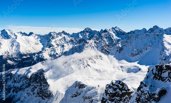 Obraz snow covered Tatra mountains
