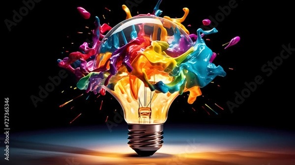 Obraz Creative and exciting concepts, bursting with great knowledge and creativity