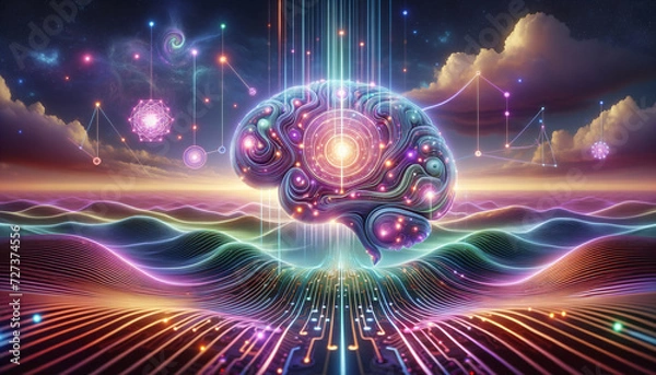 Obraz Digital Mindscapes: Exploring the Journey of Convolutional Neural Networks