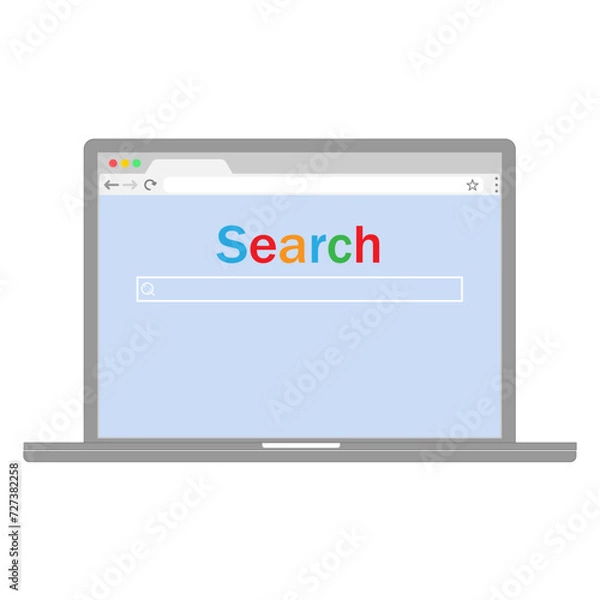 Fototapeta tablet pc with web page