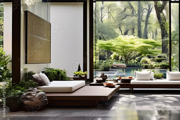 Obraz living room with a view