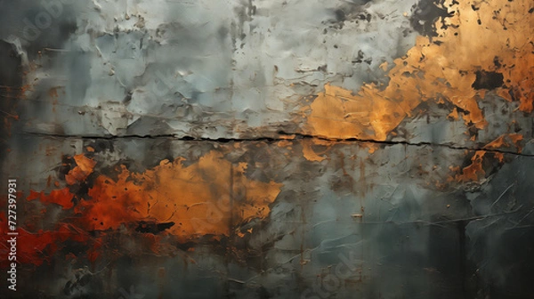 Fototapeta Background Old Rusty Metal Surface with a Crack