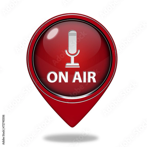 Obraz on air pointer icon on white background