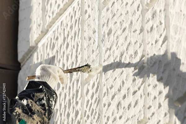 Obraz 住宅外壁補修工事　外壁のクラック補修工事　塗装