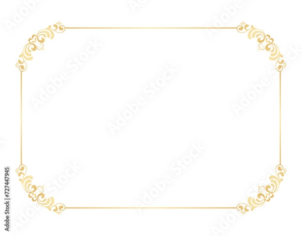 Obraz 金色の装飾フレーム枠