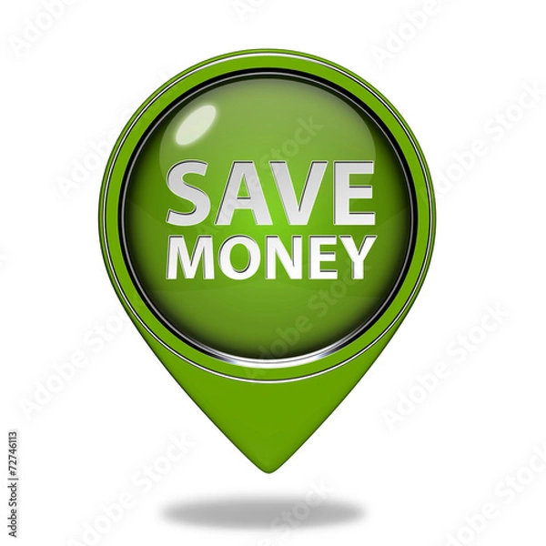 Obraz Save money pointer icon on white background