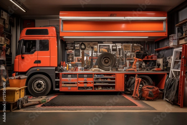 Obraz Truck tool shelf