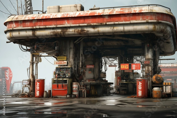 Obraz Old gas station