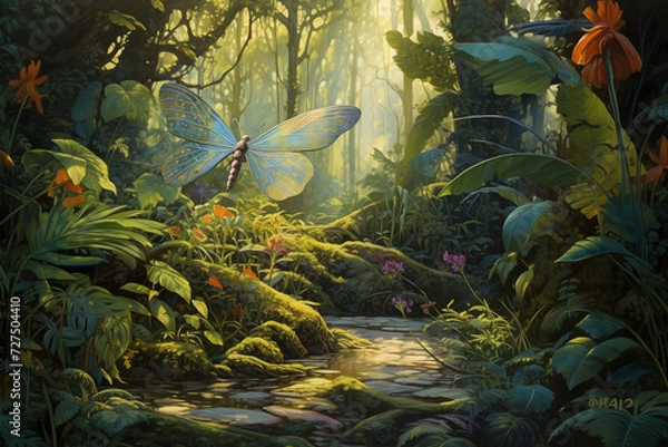 Obraz Butterfly in a forest