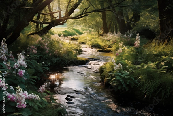 Fototapeta stream in the forest