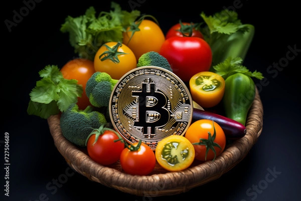 Obraz Bitcoin in a basket