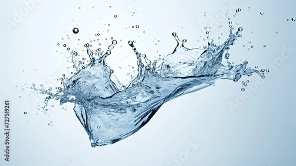 Obraz Water Splash With Isolated Transparent Background