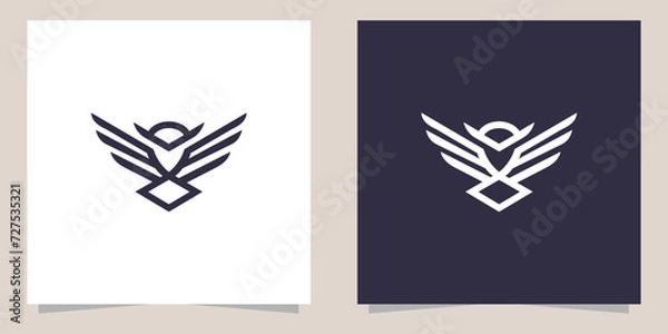 Fototapeta owl logo design vector