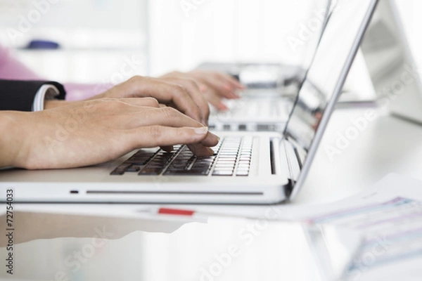 Fototapeta People you work with a personal computer