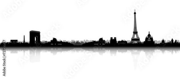Obraz Sylwetka panoramę Paryża