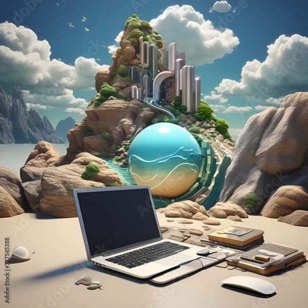 Fototapeta the world Generative AI
