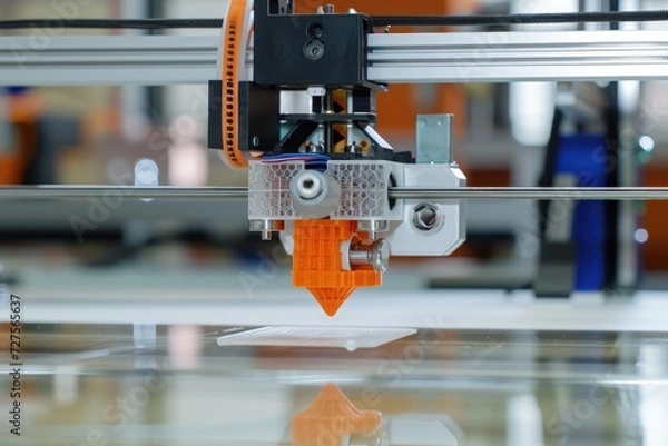 Fototapeta 3D printer printing a model of the object.