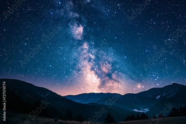Obraz the milky way in the night sky