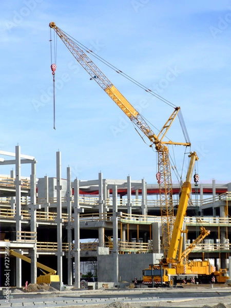 Obraz Baustelle mit Kran