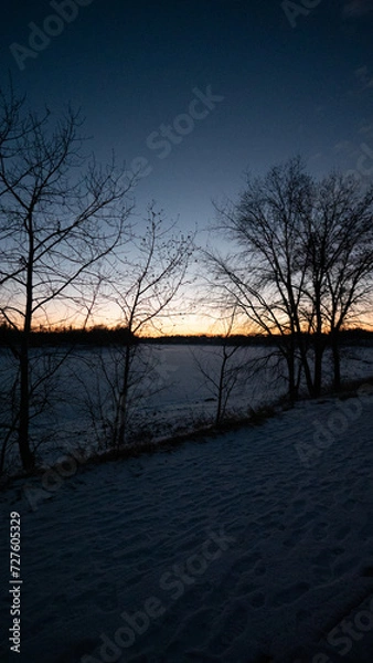 Obraz sunset on the river