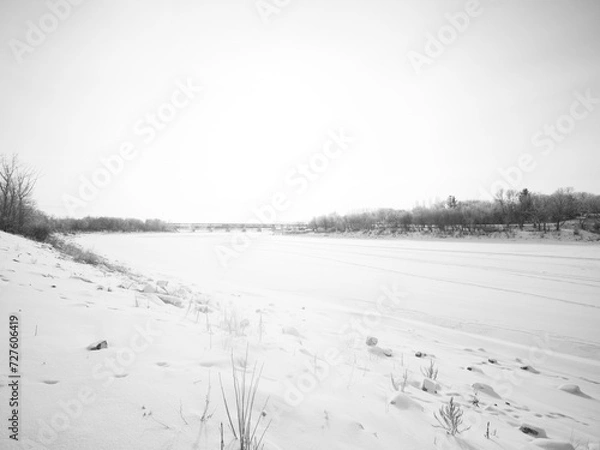 Obraz snow covered road