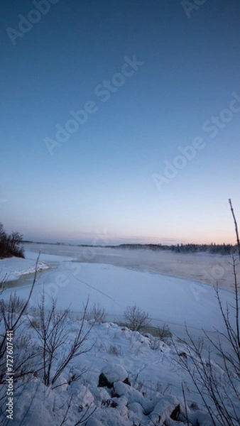Obraz sunset over the river