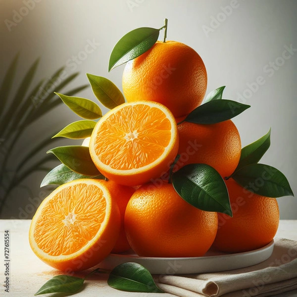 Obraz oranges and leaves