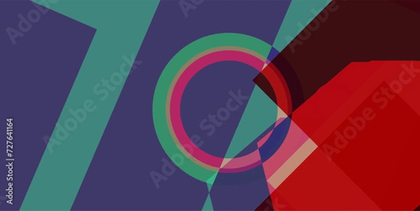 Fototapeta Abstract geometric background with circles and lines. Minimalist design.