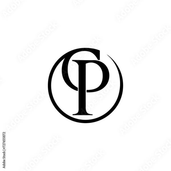 Fototapeta cp logo design 