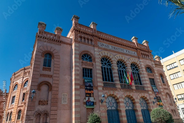 Obraz Great Theater Falla (Gran Teatro Falla) where is celebrated every year the performances of the famous Carnival of Cádiz, Andalucía, Spain