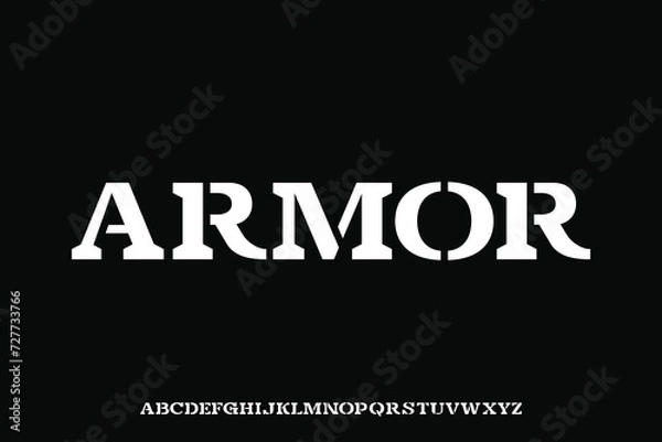 Fototapeta Display alphabet font vector design suitable for headline, poster, logotype, cover and many more