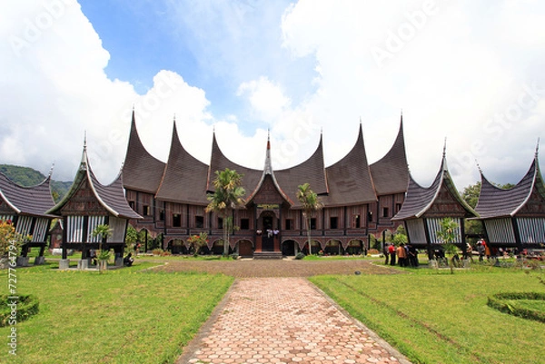Fototapeta Pagaruyung Palace in West Sumatra, Indonesia. The Pagaruyung Palace located in Tanjung Emas in West Sumatra, Indonesia. Today the palace functions as a museum.
