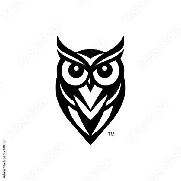 Obraz The Owl Head logo symbol
