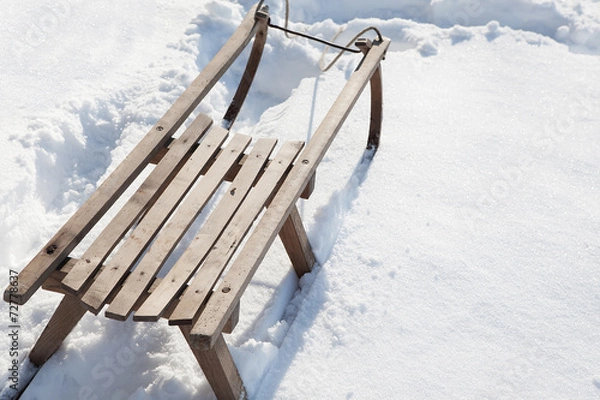 Obraz Sledges in deep snow