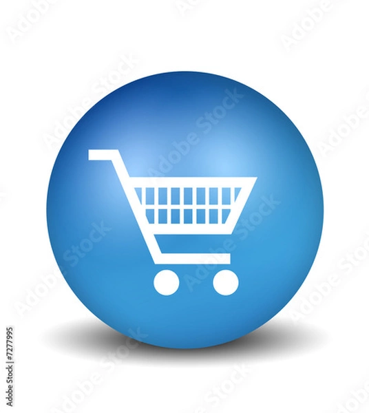 Obraz Trolley Icon - blue
