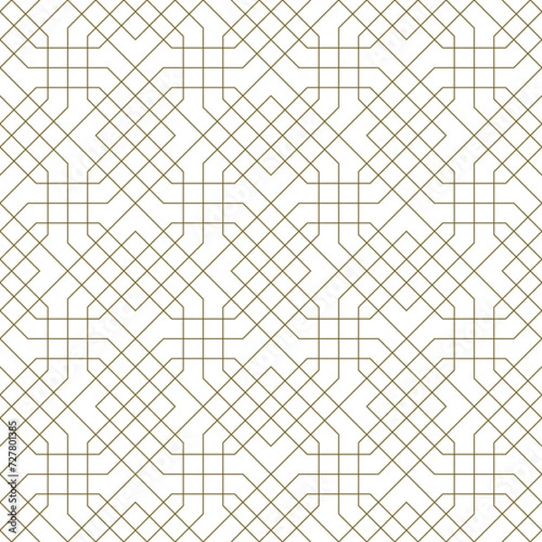 Fototapeta Arabic Zellij style ornament Seamless geometric pattern